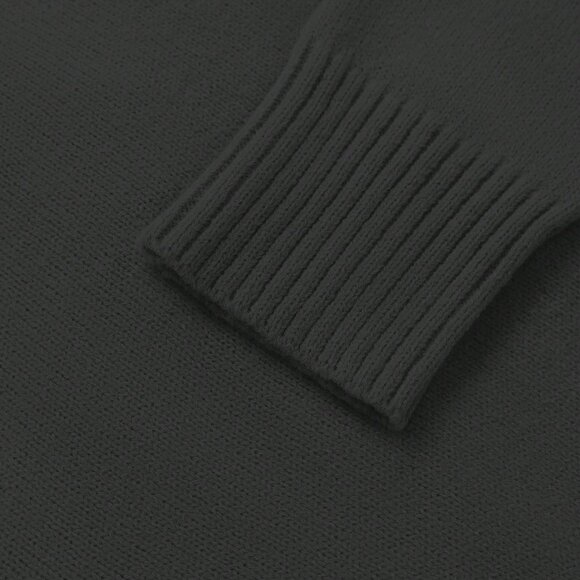 Black Casual Women's Metal Button Asymmetrical Cardigan Sweater - Picture 3 of 7